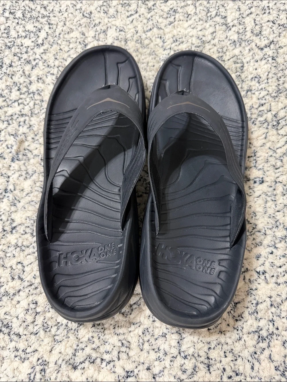 Hoka One One Men’s Black Thong Sandals